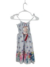 Tommy Bahama Girls Size 6 White Tropical Floral Smocked Sundress New With Tags