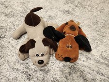 Applause Kennel Pup Dog Plush Brown Puppy and Gray Dog LOT Plush Stuffed Animal