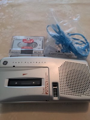 Vintage GE 3-5375 Auto Voice Recorder AVR Fast Playback Micro Cassette