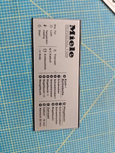 Miele T5206 Trockner Blende Programmbeschreibung Hellbronze M.Nr: 04084270