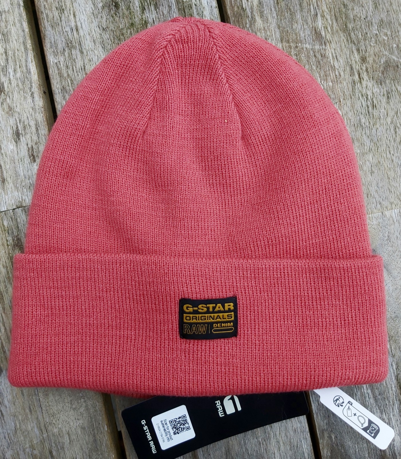 Genuine G-STAR Originals Taller Finch Brick Red BEANIE Cuff UNISEX