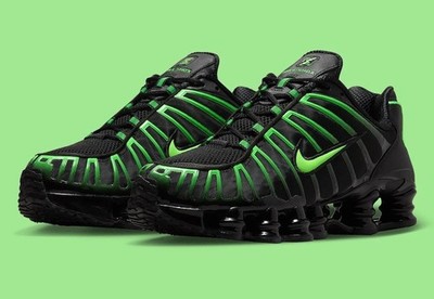 Nike Shox TL Black Green-Strike Shoes Men's Size US 10.5 Casual Sneakers New  