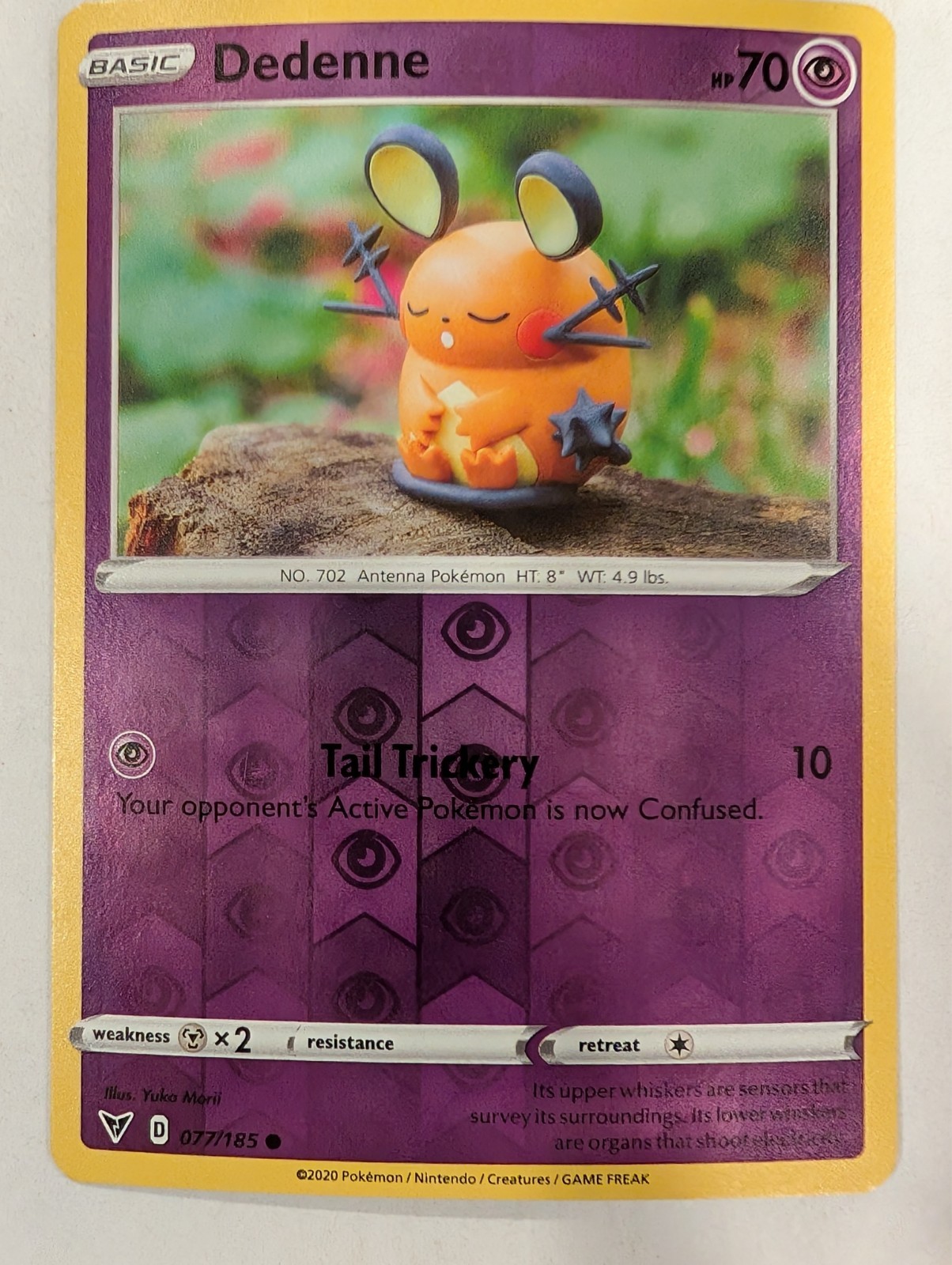 Dedenne 077/185 Vivid Voltage Pokemon Reverse Holo Foil Nice!