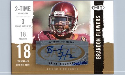 A8380-2008 SAGE HIT Autographs Gold #A41 Brandon Flowers Auto 242/250