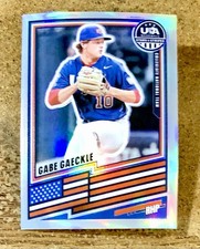 2026 Panini Stars & Stripes Prizm USA Baseball Silver Prizm Gabe Gaeckle #77