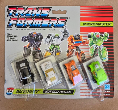 Vintage Hot Rod Patrol Transformers G1 Micromasters Set 1989 Sealed
