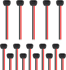 15PCS Type-C Female 2Pin USB Connector Type-C Waterproof with Female Socket
