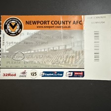 Newport County v Rochdale(League 2 2013/14) 3/5/2014 Match Ticket