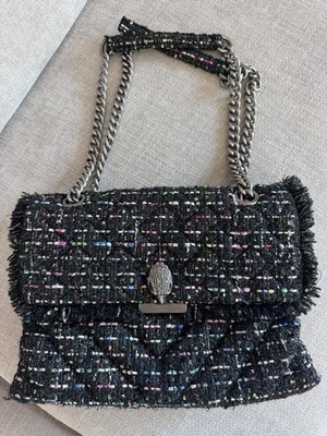 Kurt Geiger Damen Umhängetasche Tasche Schwarz Bunt Kette Logo wNEU