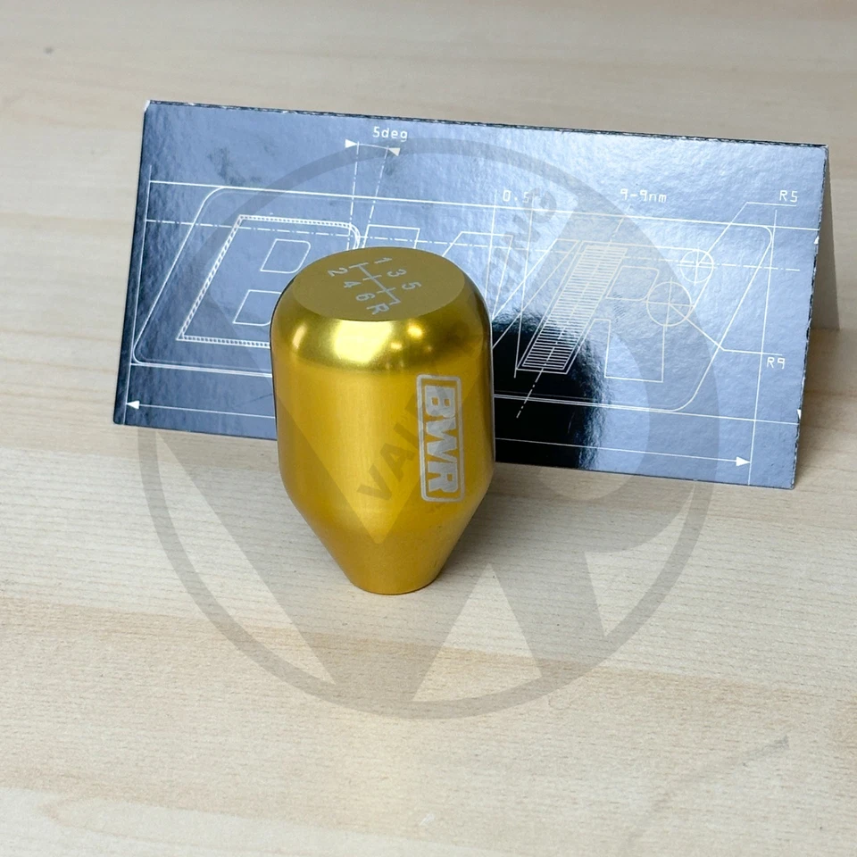 Botão de câmbio Blackworks Racing M12x1.25 alumínio leve dourado - Toyota Subaru - Imagem 3 de 4