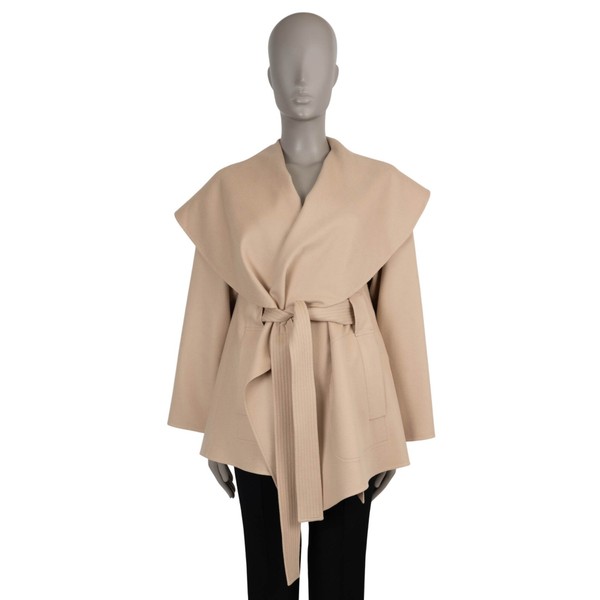 72041 authentische LORO PIANA beige Kaschmir 2025 GÜRTEL Jacke S