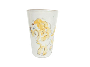 Glidden Menagerie 1940s Ceramic Lion Tumbler Vase Ernest Sohn Designer 5 5/8"