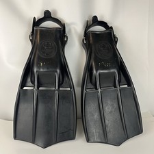 Vintage Aqua Lung Rocket Fin US Divers Swim Scuba Diving Fins One Size Black