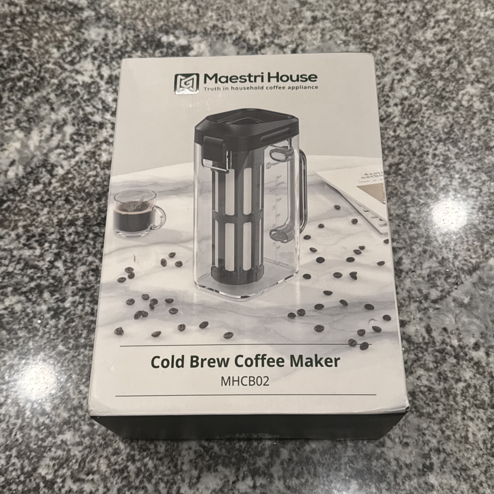 Maestri House Compact Cold Brew Coffee Maker, 40oz Iced Tea and Coffee Maker ...