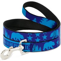 Dog Leash California Republic/Bear/Stars Silhouette Blues (Us Import)