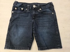 True Religion Geno Shorts Boy 8 Youth Blue Relaxed Fit Slim Stretch Denim Jorts