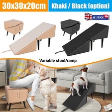 2 in 1 Dog Step Ramp W/ Footrest Stool Foldable Dog Sofa Stair for Senior Animal
