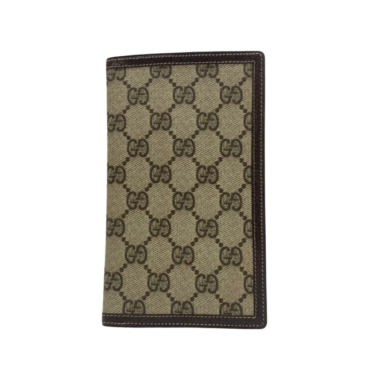 Portefeuille GUCCI Long Portefeuille PVC GG Suprême Marron Ancien Gucci Vintage 140