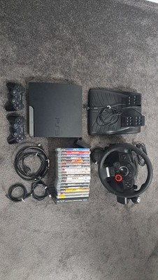 PlayStation 3 Slim Konsole Inkl. Spiele und Logitec Driving Force GT Lenkrad PS3