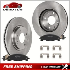 Front Brake Disc and Pad Kit For 2008-2011 Ford Focus SEL Ceramic Plain Surface