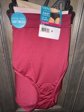 Womens 3Pk Radiant by Vanity Fair SOFT Hi-Cut Briefs XXXL- 10. BRAND NEW W TAGS
