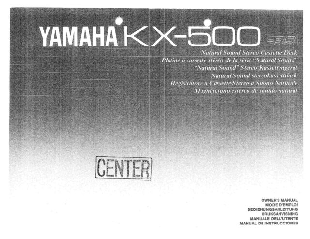 Operating Instructions for Yamaha KX-500