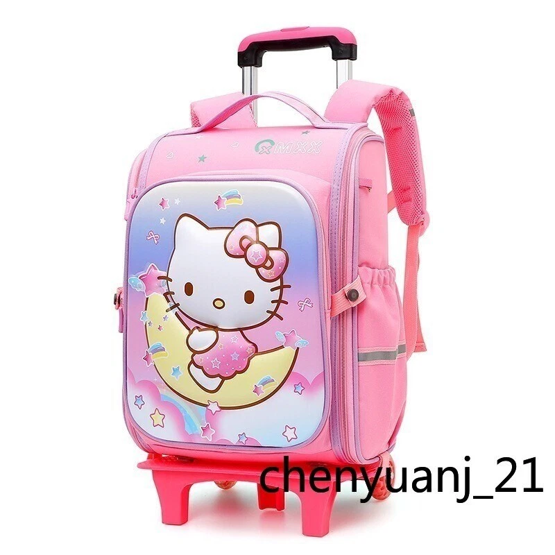 Bolso Escolar Estudiante Primario Mango Ruedas Anime Niño Niña Dibujos Animados Mochila Lindo Bolso Foto 2 de 4
