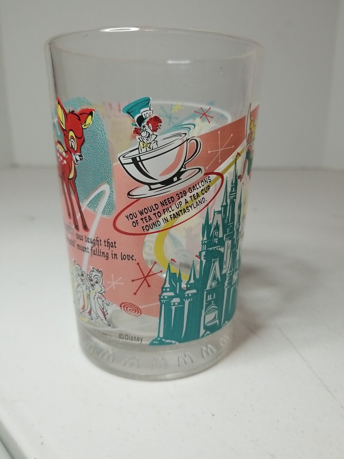 McDonald's Disney Drinking Glass Cup Tumbler 100 Years Of Magic