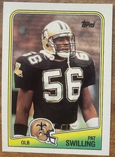 1988 TOPPS #66 PAT SWILLING ROOKIE RC • SAINTS LEGEND • 5 PRO-BOWLS