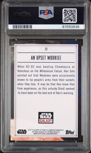 2023 Topps Chrome STAR WARS Galaxy An Upset Wookie Aqua # /199 Chewbacca Psa 10 - Picture 2 of 2
