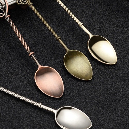 Vintage Alloy Coffee Spoon Tableware Teaspoon New Soup Spoon - Picture 7 of 12
