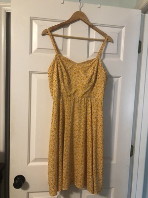 yellow spaghetti strap sundress