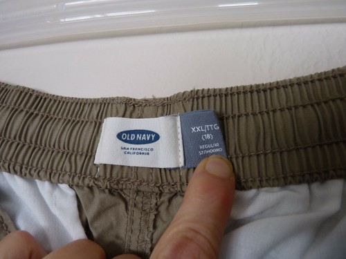 OLD NAVY Women's Youth XXL (18) Capri Khaki Tan Pants 7 Pockets 100% Cotton - Picture 3 of 6