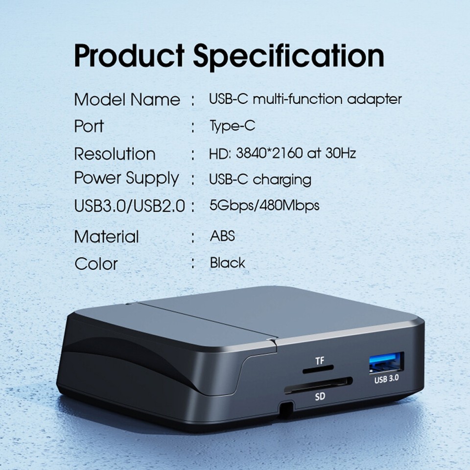  Portable Docking Station for NS with 4K TV Adapter