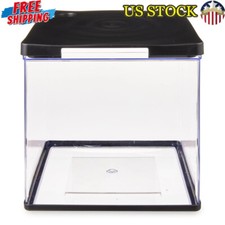 3 Gallon Transparent Aquarium LED Lighting Internal Filter Easy Setup Fish Tank