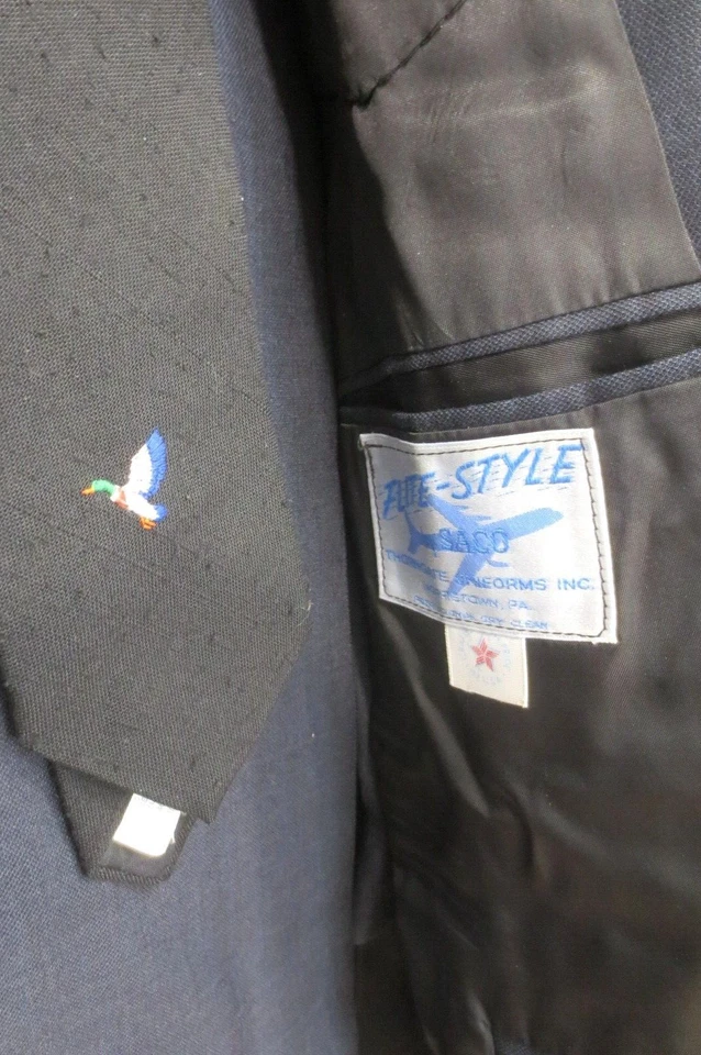 Uniforme de Piloto Capitán Aerolínea Saco De Colección 2 Piezas Bandas Doradas 48L Foto 3 de 4