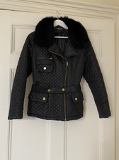 Luisa Spagnoli Black Quilted Down Jacket 12 Italian Designer Vgc Rrp 595 Euros