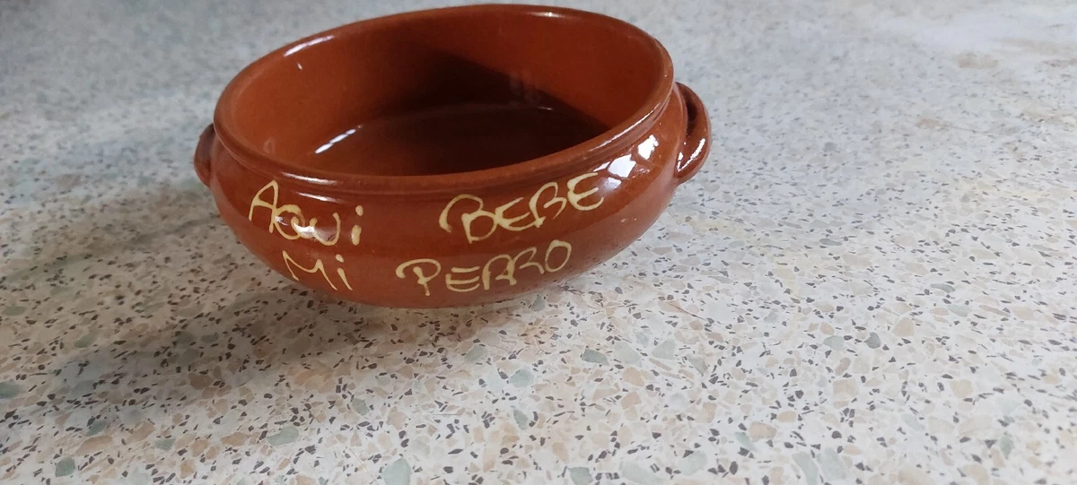 Terracotta dog on sale bowl