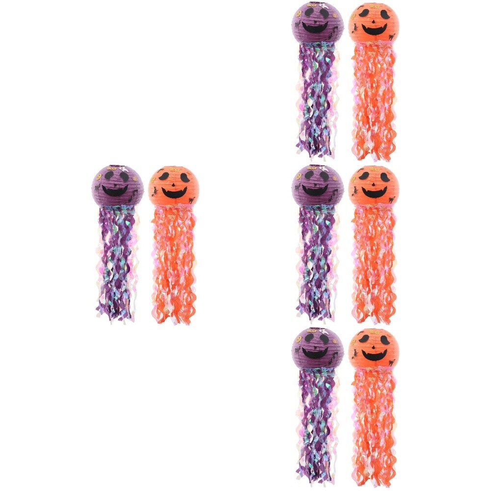 2pcs Haunted Houses Decor Hanging Lantern Lamps Mermaid Paper Lanterns