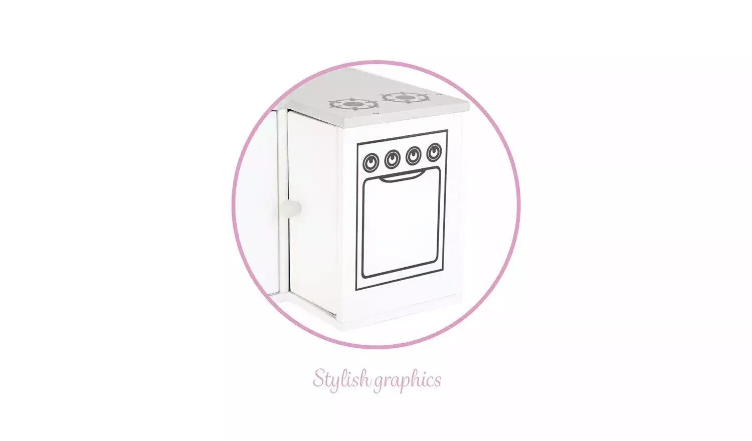 Designafriend Wooden Dolls Toy Kitchen (Doll Sold Separately) NEW