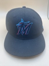 Miami Marlins BLACK New Era 59fifty Hat / Cap adjustable