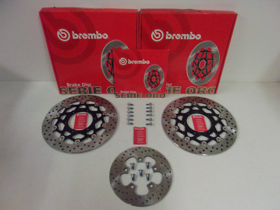 Brembo Bremsscheiben Bremse vorne + hinten + Schrauben Suzuki GSXR 600 750 1000