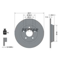 Textar 2X Bremsscheibe 92303503