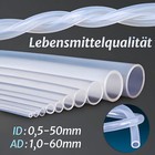 Silikonschlauch sehr weich auch für Lebensmittel, Milchgetränk ID 0,5mm bis 50mm
