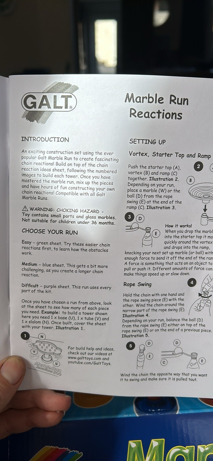 Galt Toys, Marble Run Reactions, Chain Reaction Toy, Ages 4 Years Plus