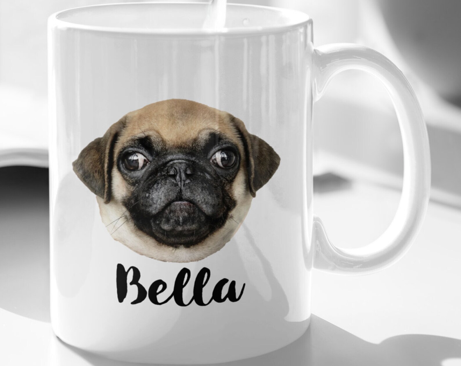 Custom Dog Mug Custom Pet Face Mug Custom Pet Portrait Mug Dog Face Photo Mug