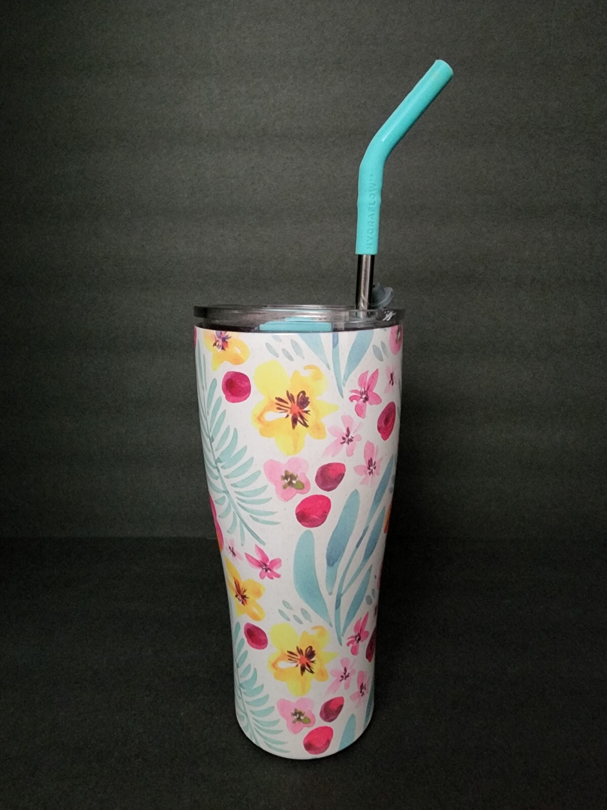 Hydraflow Capri 30oz Stainless Steel Tumbler w/Lid &Straw Tropical