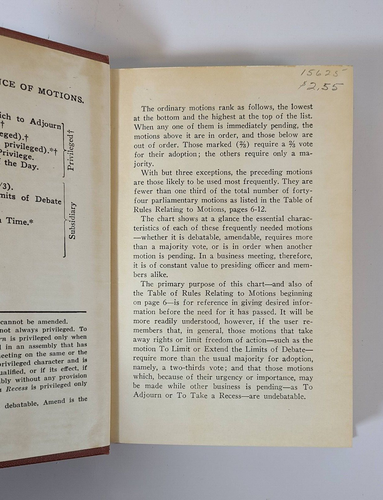 Roberts Rules of Order Revised 75th Anniversary Edition 1951 Parliament Law Book - Foto 4 di 9