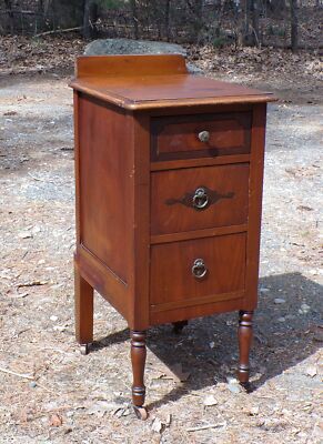 Vintage Art Deco Nightstand End Table Walnut Bedroom Stand Bedside ...