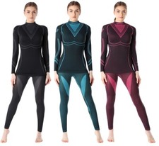 Ladeheid Damen Frau Funktionsunterw&auml;sche Set Shirt Unterhose Thermoaktiv S-XL